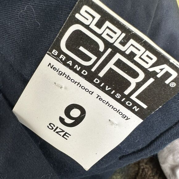 vintage suburban girl blue Canvas shorts Size 9 - Picture 6 of 6